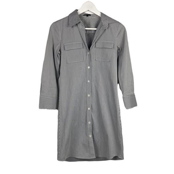 Theory striped collared shirt dress size 2 - Picture 1 of 9